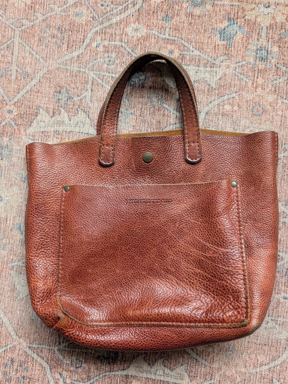Portland Leather Brown Pebbled Leather Tote